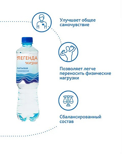 Вода газированная 0,5 л. (12 шт.)